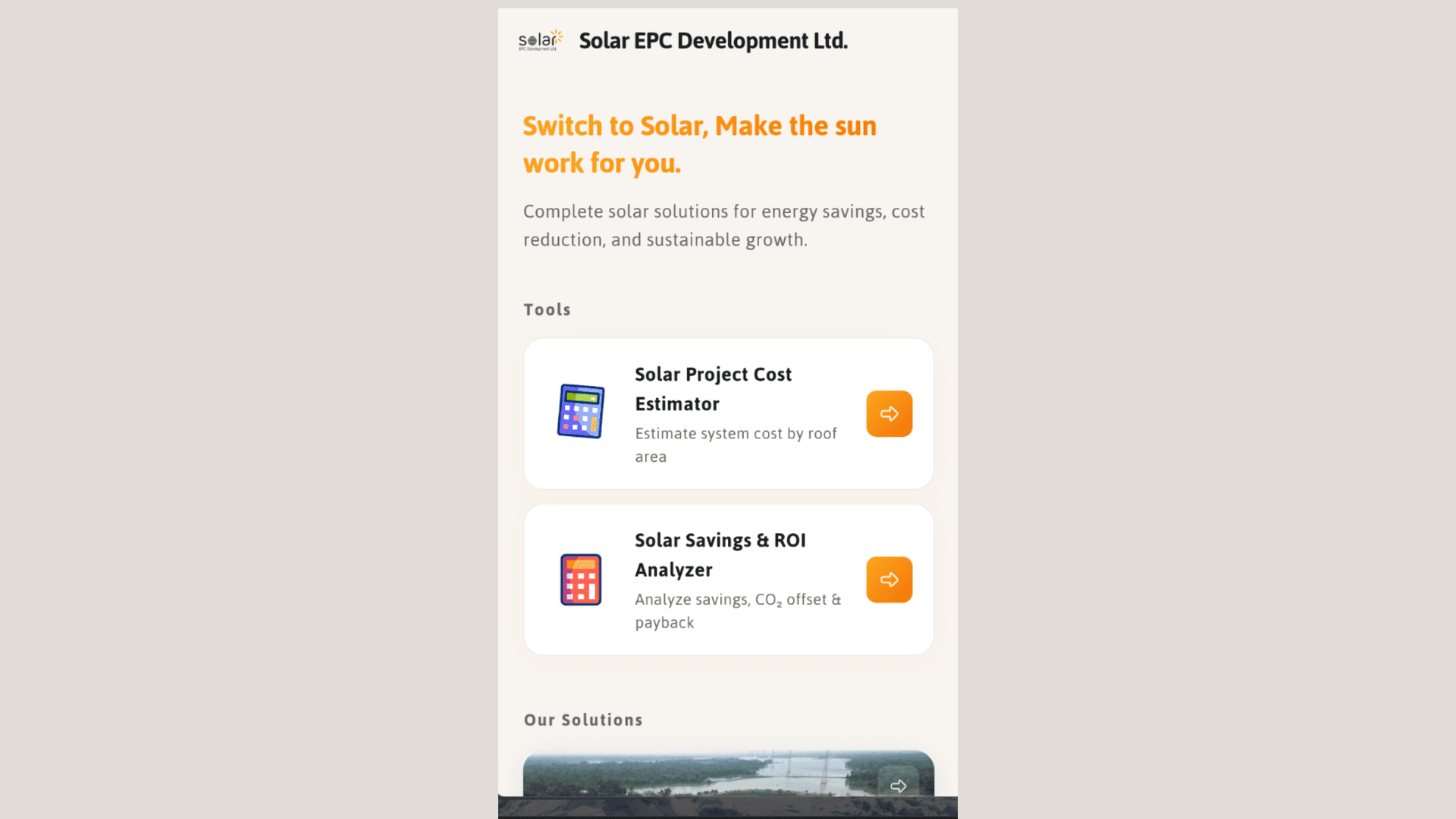 Solar EPC (Android App Preview)